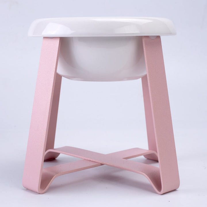 Creative Non-Slip Pet Feeding Bowl With Iron Stand Set