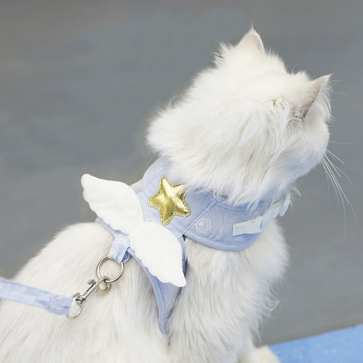 Angel Wings Pet Harness And Leash For Comfortable Walking